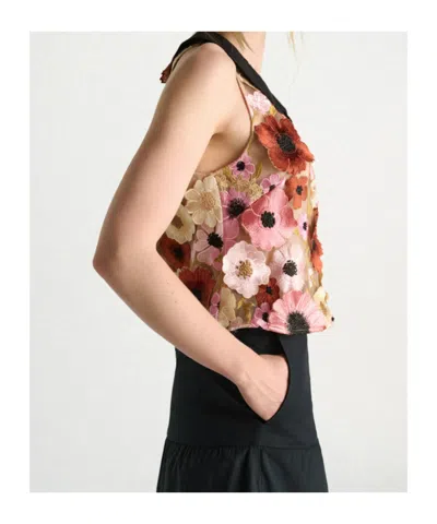 Dorothee Schumacher Blooming Meadow Silk-trimmed Top In Multi