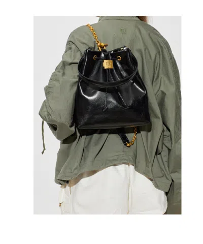 Balmain Pulse Drawstring Backpack In Black