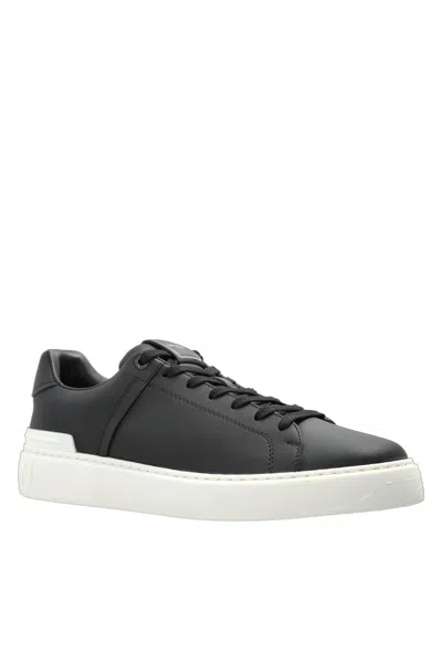Balmain B-court Low-top Sneaker In Black