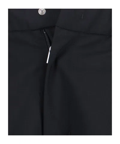 Herno Black Technical Coulisse Textured Pattern Shorts In Blue