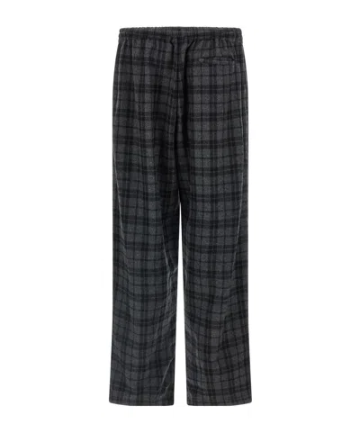 Willy Chavarria Ruff Rider Checked Pattern Pants Side Pockets In Black