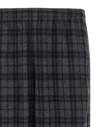Willy Chavarria Ruff Rider Checked Pattern Pants Side Pockets In Black