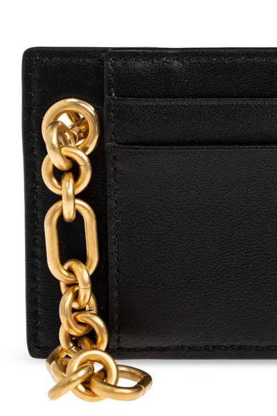 Balmain Monogram-pattern Chain-link Card Holder In Black