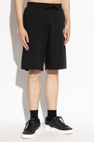 Balmain Logo-print Drawstring Shorts In Black