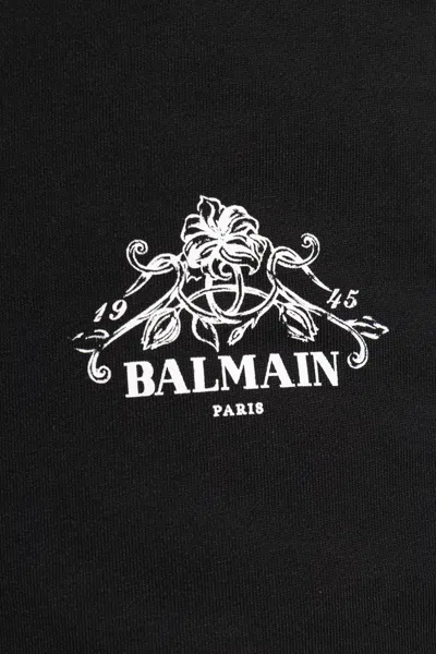 Balmain Logo-print Drawstring Shorts In Black