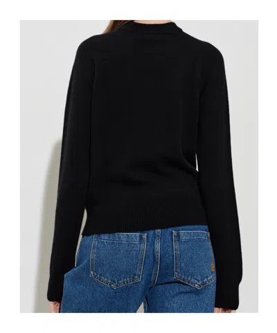 Balmain Button-embellished Raglan-sleeve Sweater In Black