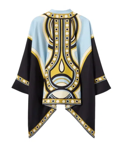 La Doublej Foulard Geometric-print Shirt In Black