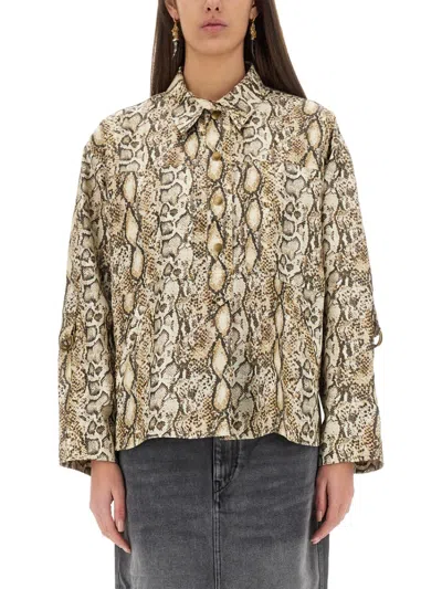 Isabel Marant Multicolor Relaxed Animal Print Shirt In Multicolor