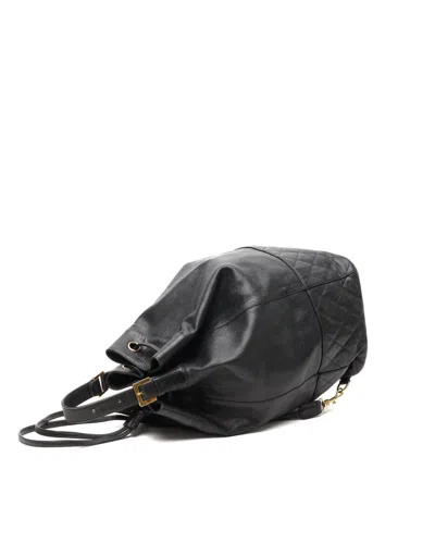 Pre-owned Chanel Cc Caviar Backpack In Black
