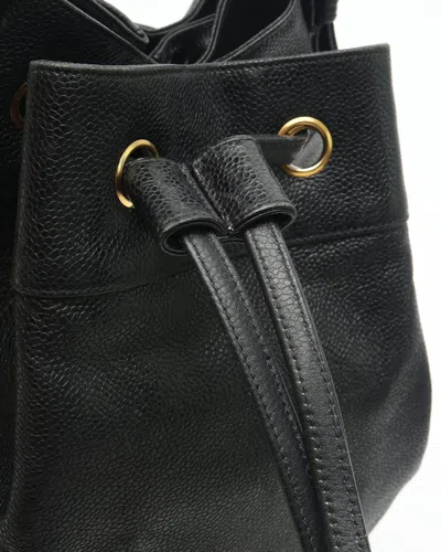 Pre-owned Chanel Cc Caviar Backpack In Black