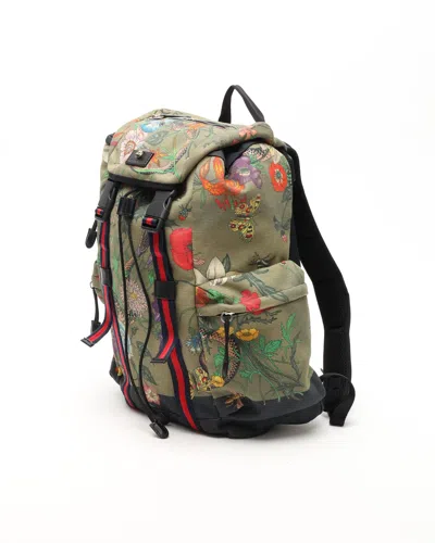 Gucci Flora Snake Backpack In Multi