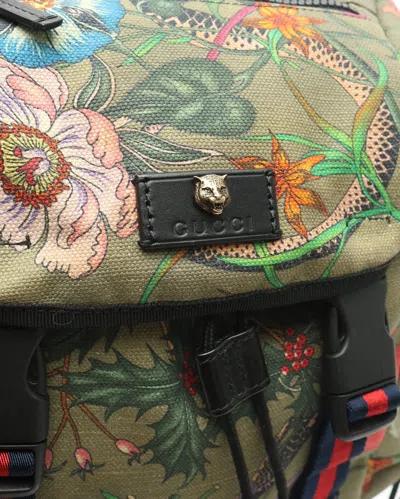 Gucci Flora Snake Backpack In Multi