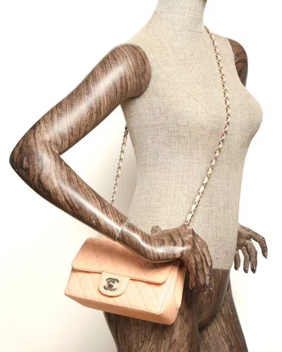 Pre-owned Chanel Classic Mini Rectangular Single Flap Bag In Pink