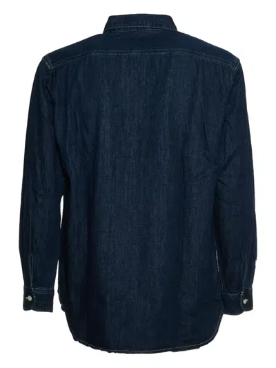 Edwin Buttoned Work Shirt In Blue