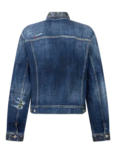 Dsquared2 L.a. Jacket In Blue