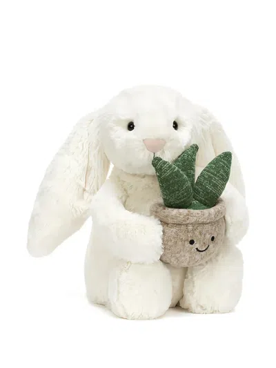 Jellycat Bashful Bunny With Aloe Plant Collectible In Neutral