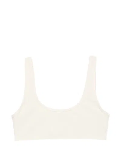 Totême Monogram Printed Bikini Top In Neutral