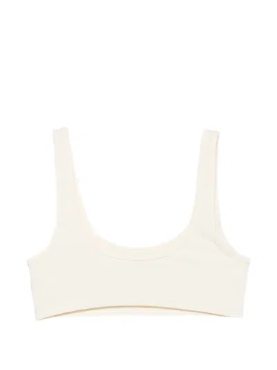 Totême Monogram Printed Bikini Top In Neutral