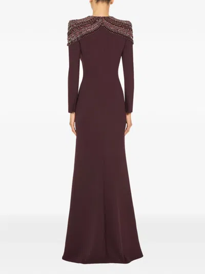 Jenny Packham Muse Gown In Burgundy