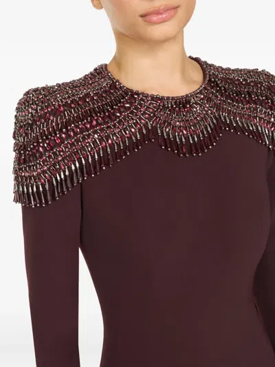 Jenny Packham Muse Gown In Burgundy
