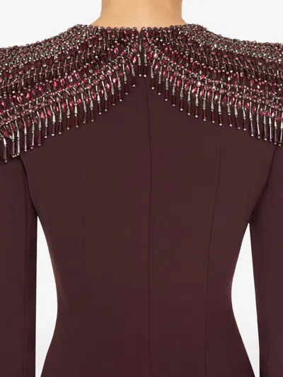 Jenny Packham Muse Gown In Burgundy