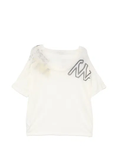 Open Yy Draped Graphic-print T-shirt In Multi