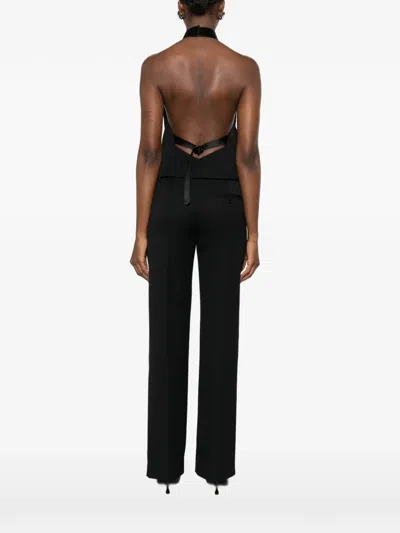 Alexander Mcqueen Halterneck Backless Top In Black