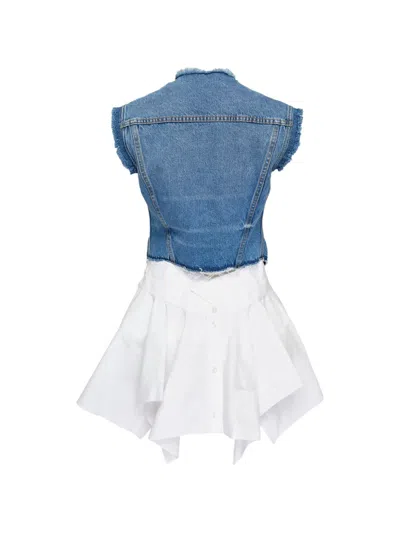 Alexander Wang Alexanderwang Prestyle Mixed Media Dress In White