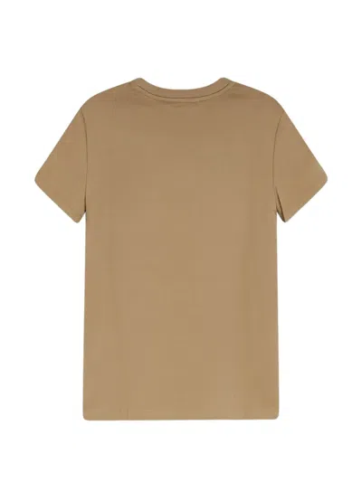 Max Mara Embroidered-logo Patch-pocket T-shirt In Neutral