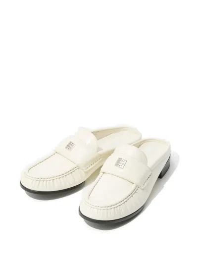 Givenchy 4g Logo-plaque Mules In White