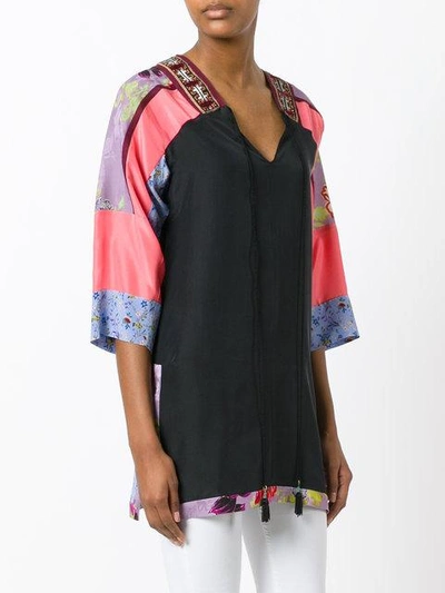 Shop Etro Panelled Tunic In Black