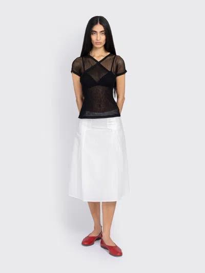 Paloma Wool Olimpia Sheer Mesh Short Top In Black