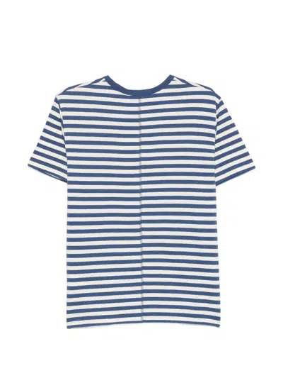 Dunst Striped Cotton T-shirt In Blue