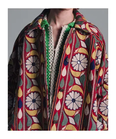 Bode Print Coat In Multi
