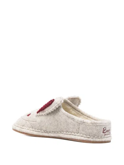 Bode Rabbit Appliqué Mules In Multi