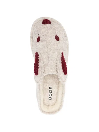Bode Rabbit Appliqué Mules In Multi