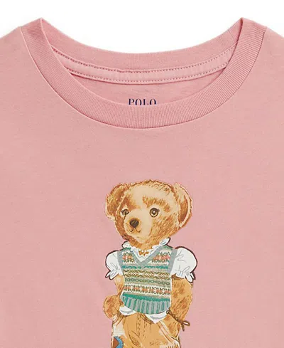 Polo Ralph Lauren Bear-print T-shirt In Pink