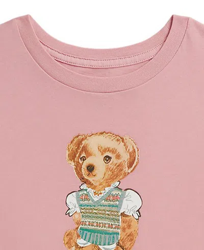 Polo Ralph Lauren Bear-print T-shirt In Pink