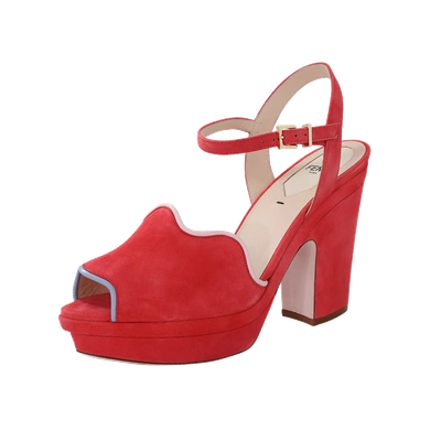 Shop Fendi Wave Heel In Red