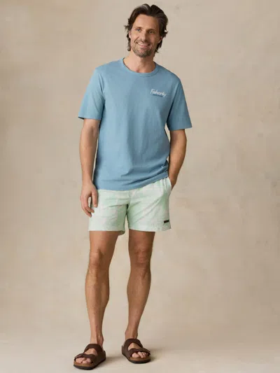 Faherty Sunwashed Regenerative Graphic T-shirt In Blue