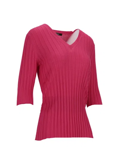 Lela Rose V-neck Pullover In Pink
