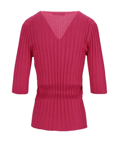 Lela Rose V-neck Pullover In Pink