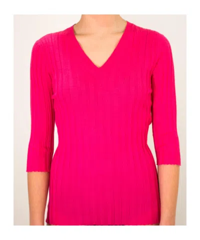 Lela Rose V-neck Pullover In Pink