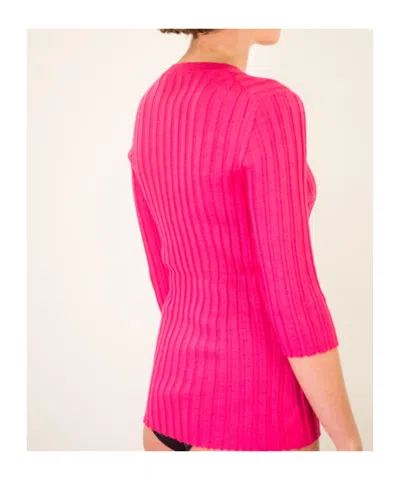 Lela Rose V-neck Pullover In Pink