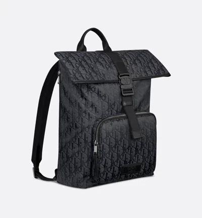 Dior Trek Roll Top Backpack In Black