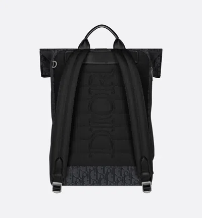 Dior Trek Roll Top Backpack In Black