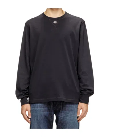 Diesel T-madjust-ls-tr Long Sleeved T-shirt In Black