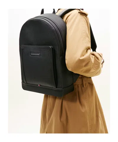 Tommy Hilfiger Zip Backpack In Black