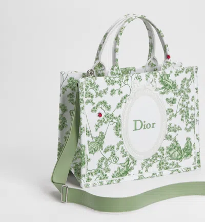 Dior Medium  Book Tote With Strap In Multi