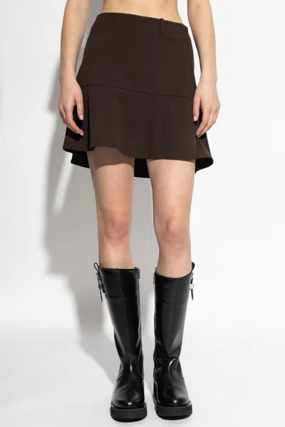 Samsoe & Samsoe A-line Mini Skirt In Brown